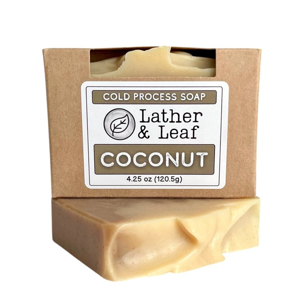 Coconut Cold Process Soap Natural Handcrafted Artisan Soap Bar